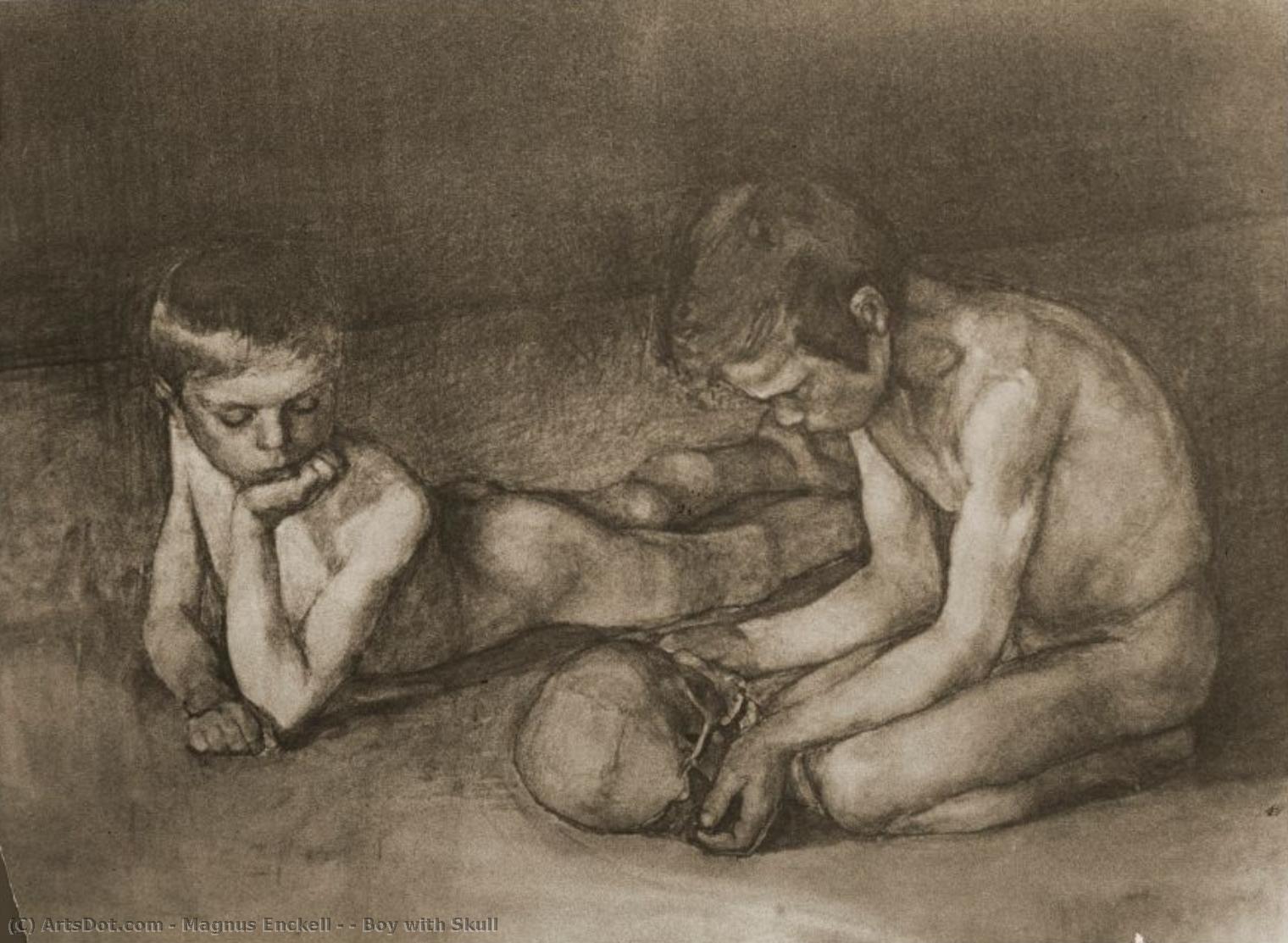 : Boy With Skull — Magnus Enckell