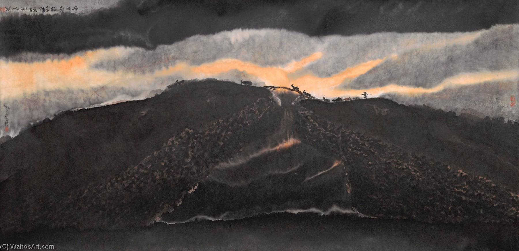 Herding At Dusk — Jia Youfu