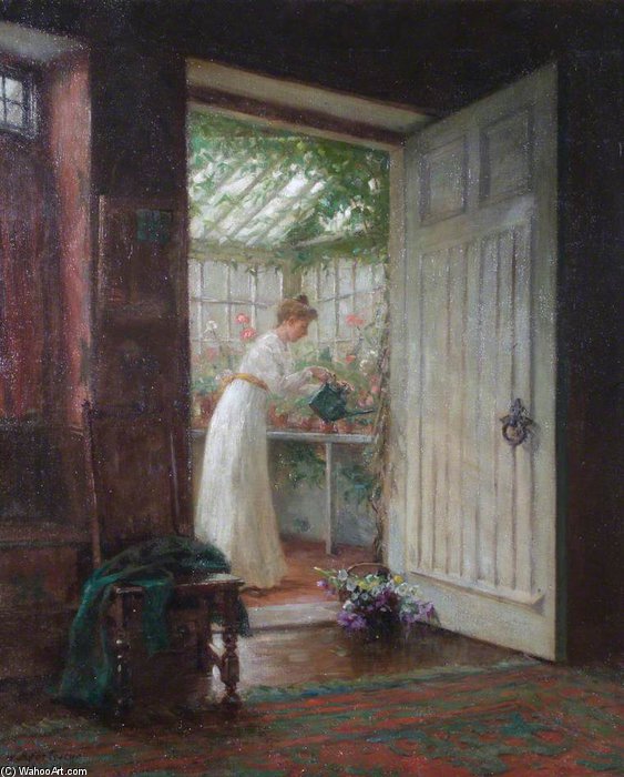 Watering The Garden Room — William Banks Fortescue