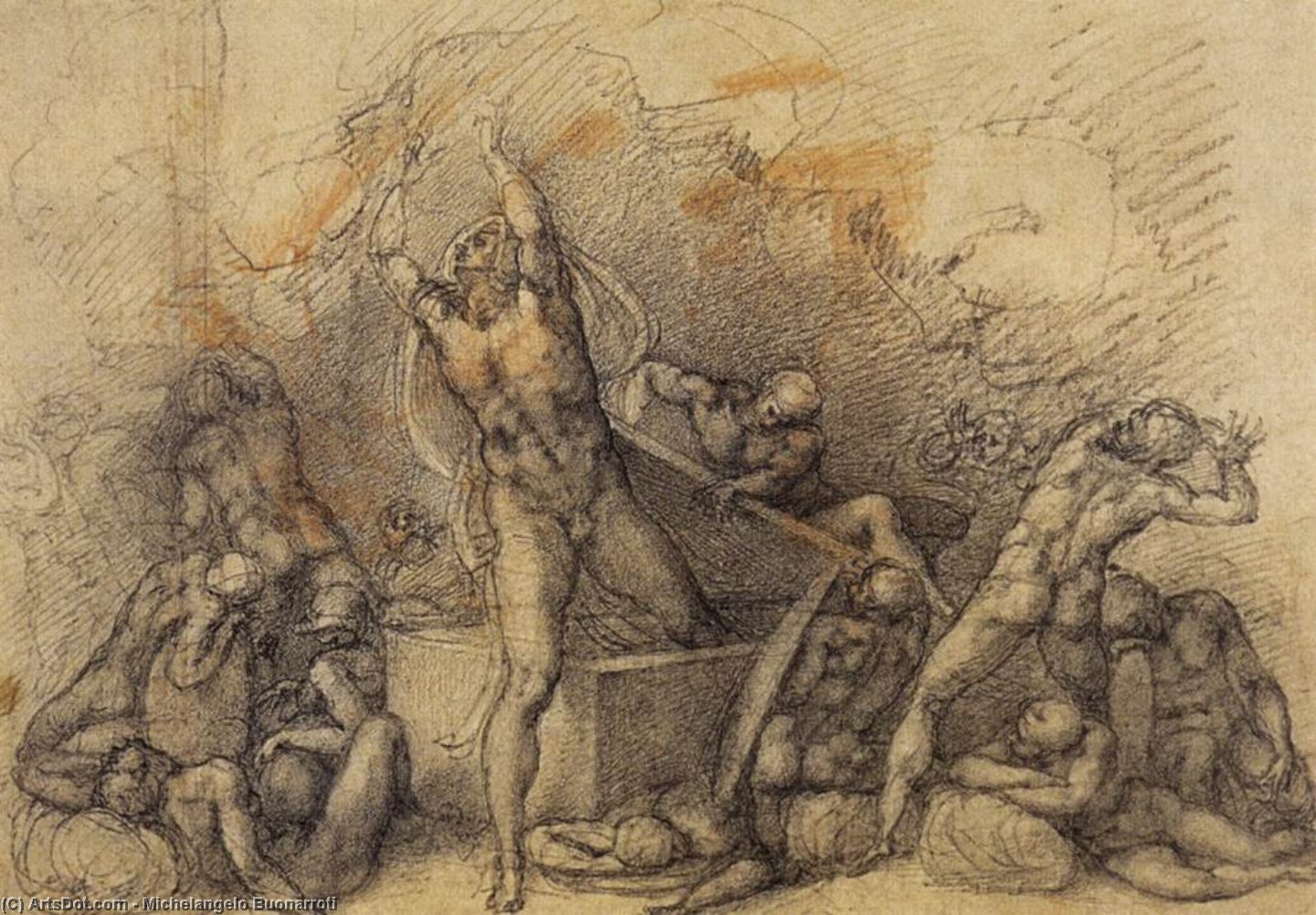 The Resurrection (recto) — Микеланджело Буонарроти