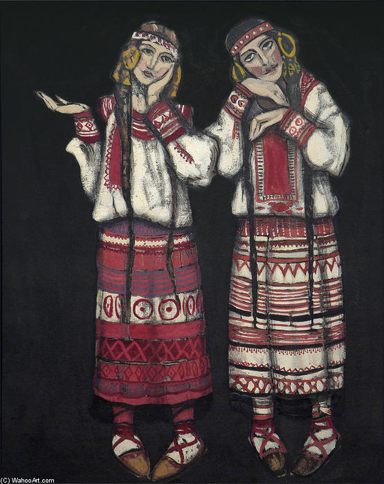 Two Girls — Николай Константинович Роерих
