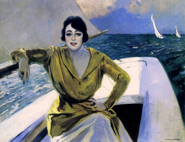 Mujer En La Barca — Julio Vila Prades