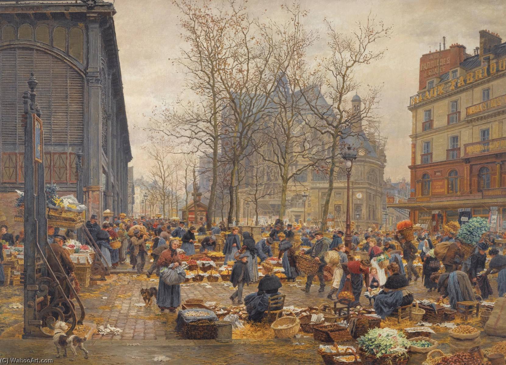 Autumn Market At Les Halles — Marie Francois Firmin-girard