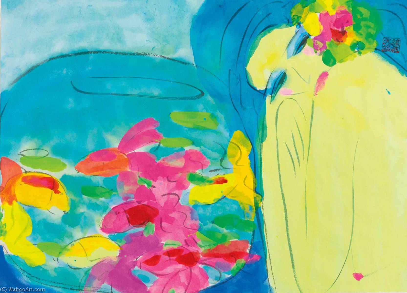 Goldfish And Beauty — Walasse Ting