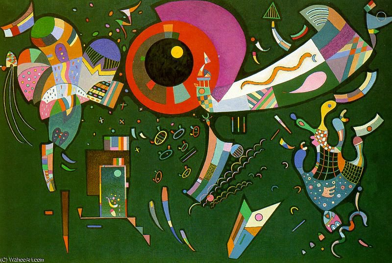 Around The Circle, Oil And Enamel On Canvas, — Wassily Wassilyevich Kandinsky
