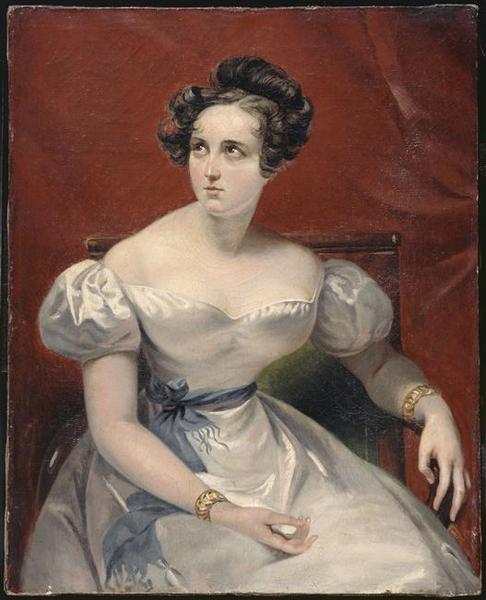 Portrait D'harriet Smithson (1800 1854), Femme D'hector Berlioz Portrait De Mme Berlioz (ancien Titre) — Claude Marie Paul Dubufe