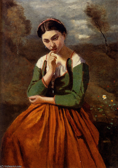 La Meditation — Jean-baptiste-camille Corot