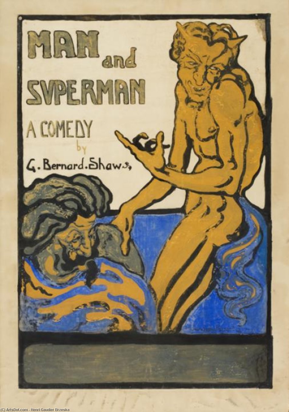 Man And Superman Poster — Henri Gaudier-brzeska