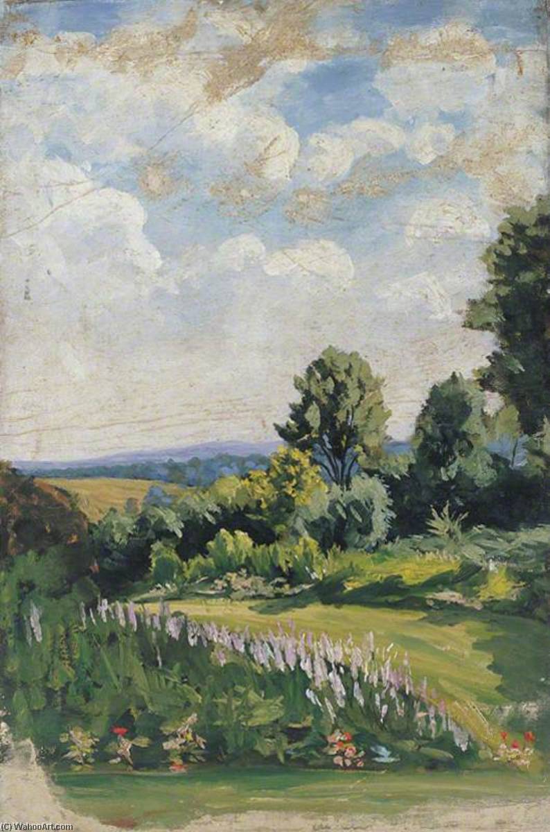 English Garden Scene — Winston Spencer Churchill