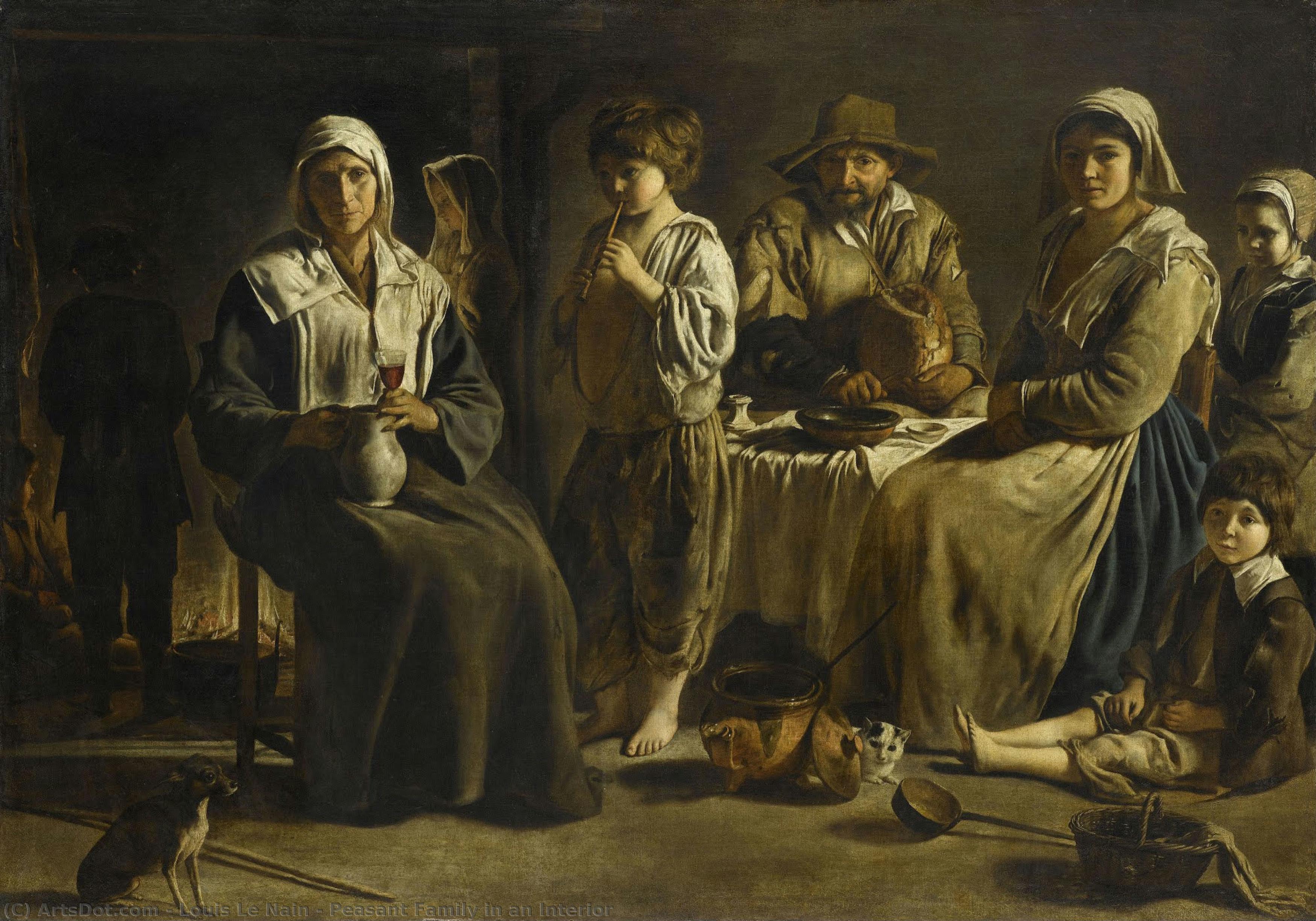 Peasant Family In An Interior — Louis Le Nain