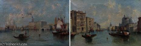 Grand Canal Venice With Boats Looking — William Meadows