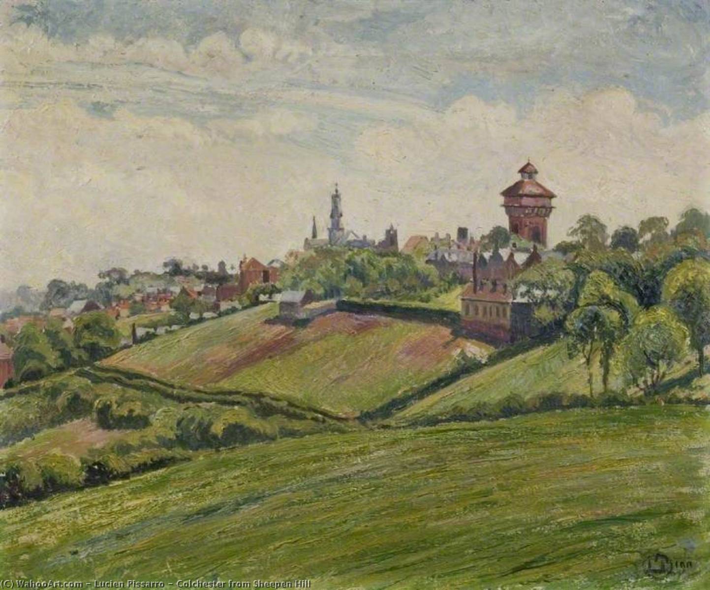 Colchester From Sheepen Hill — Lucien Pissarro