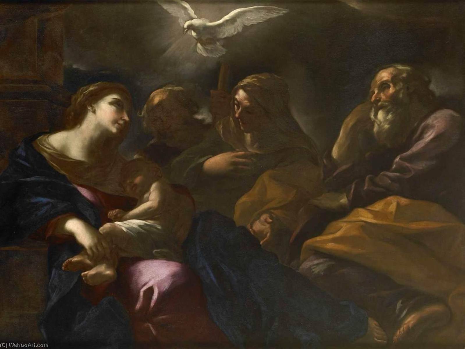 Holy Family With Sts Anne And Joachim — Giovan Battista Beinaschi