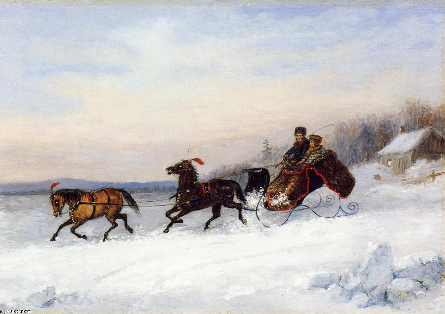 Sleigh Scene — Cornelius David Krieghoff