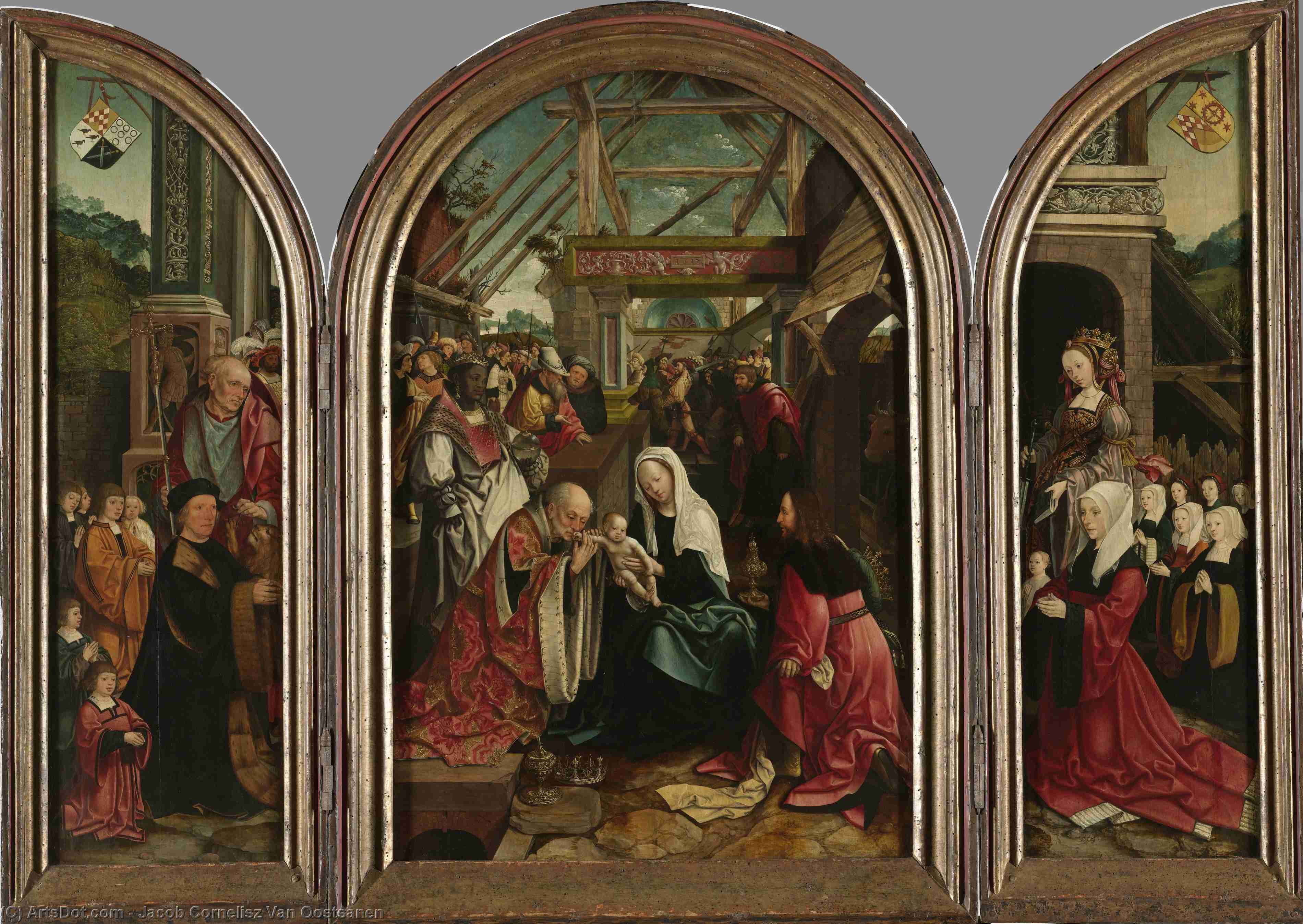 Triptych Of The Adoration Of The Magi — Jacob Cornelisz Van Oostsanen