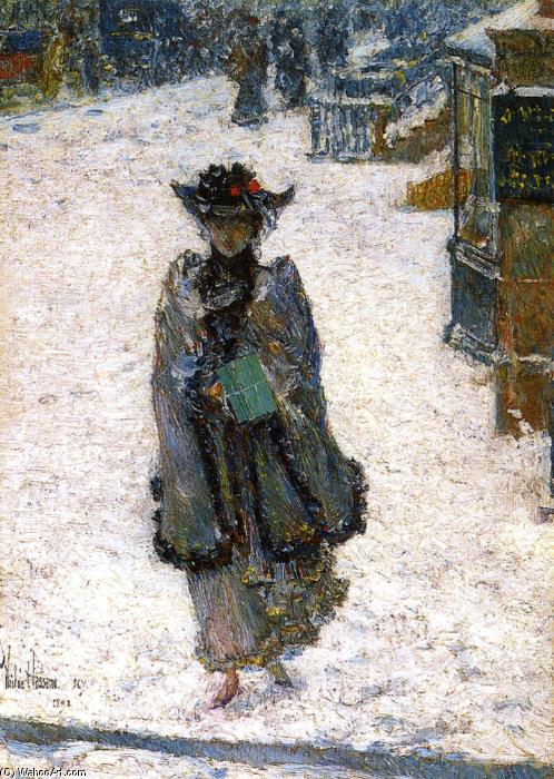 Street Scene, Christmas Morning — Frederick Childe Hassam