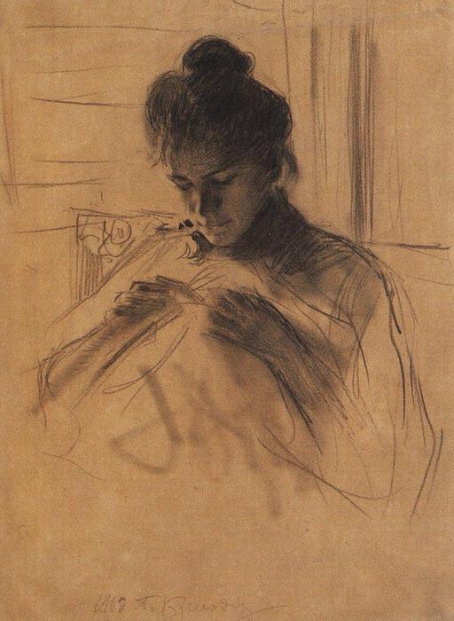 Portrait Of Y.e. Kustodieva — Boris Mikhailovich Kustodiev