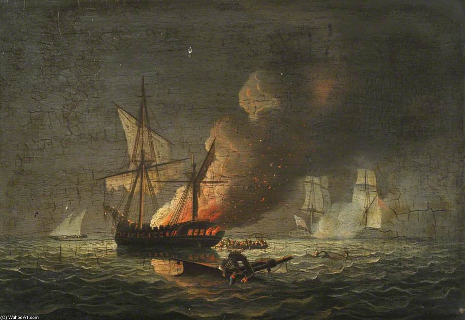 Hms 'seahorse' Capturing The 'badiri-i-zaffer' — Thomas Buttersworth