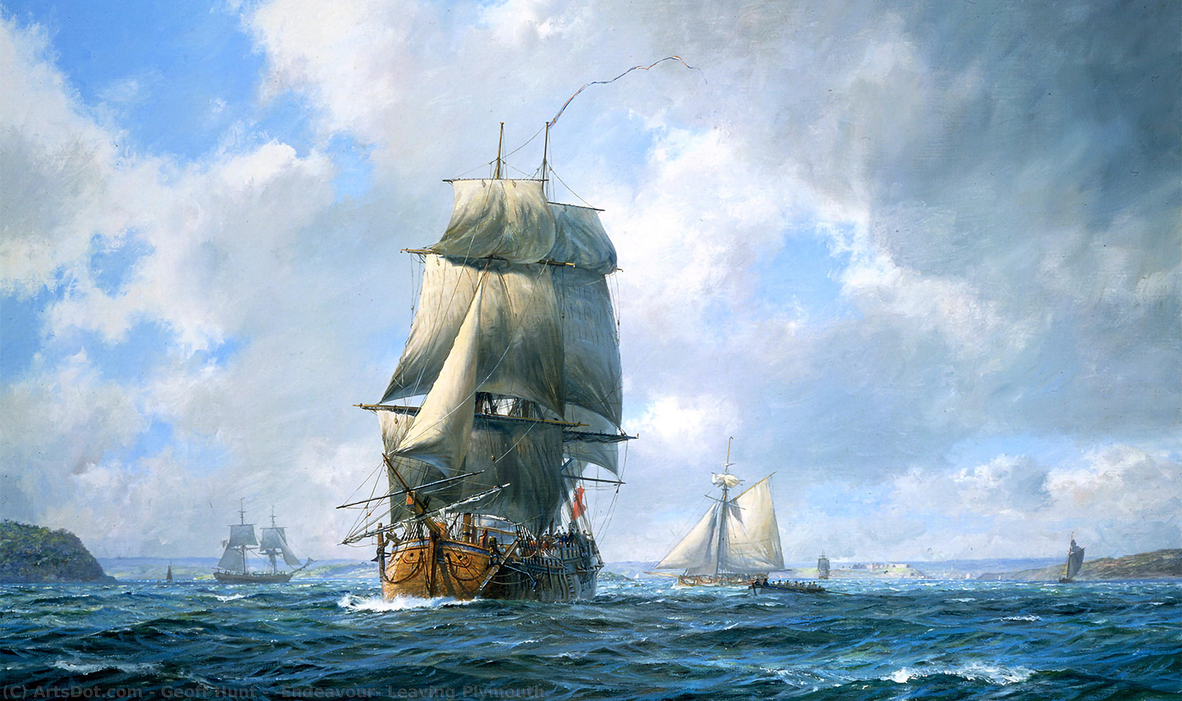 'endeavour' Leaving Plymouth — Geoff Hunt