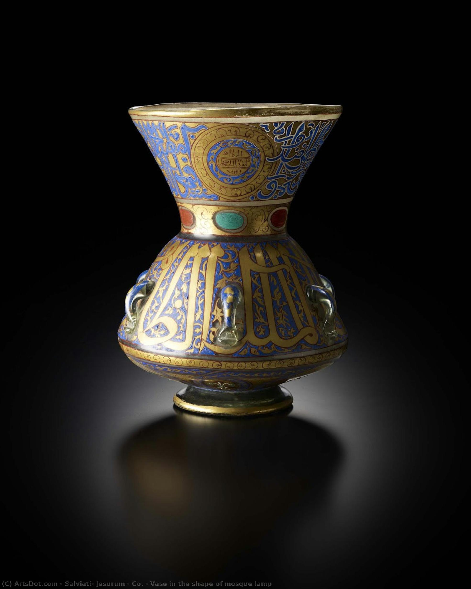 Vaso Con Forma De Lámpara De Mezquita — Salviati & Co.