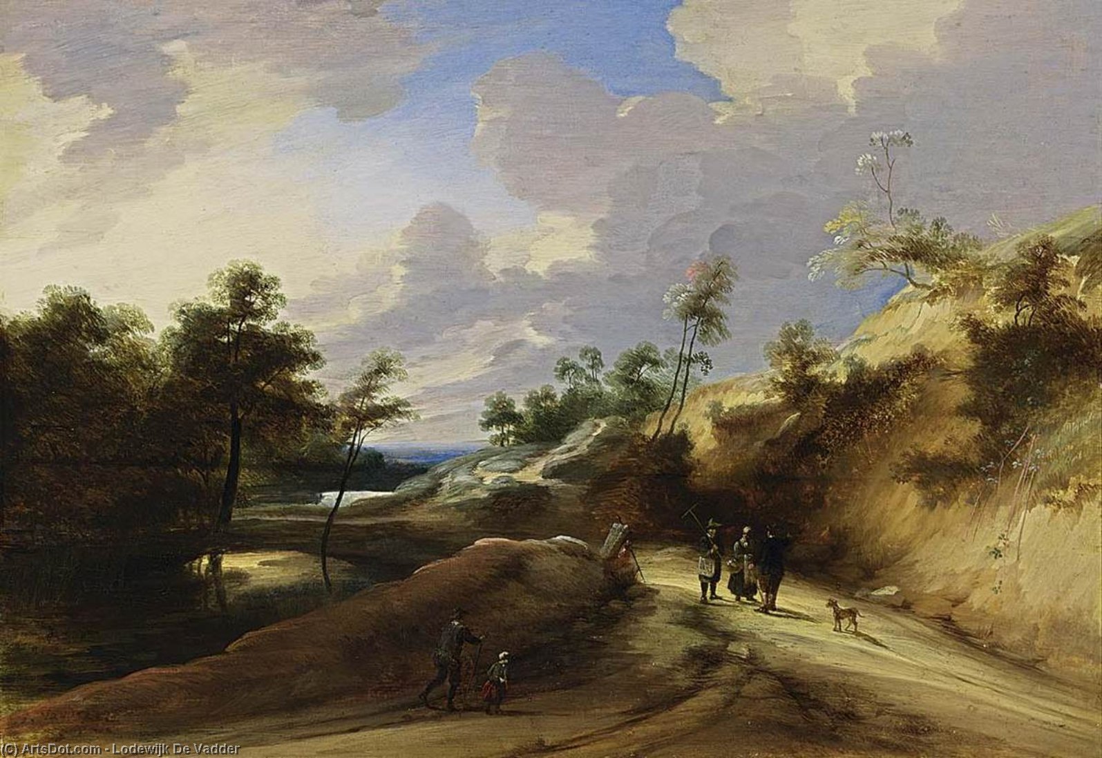 A Wooded Dune Landscape — Lodewijk De Vadder