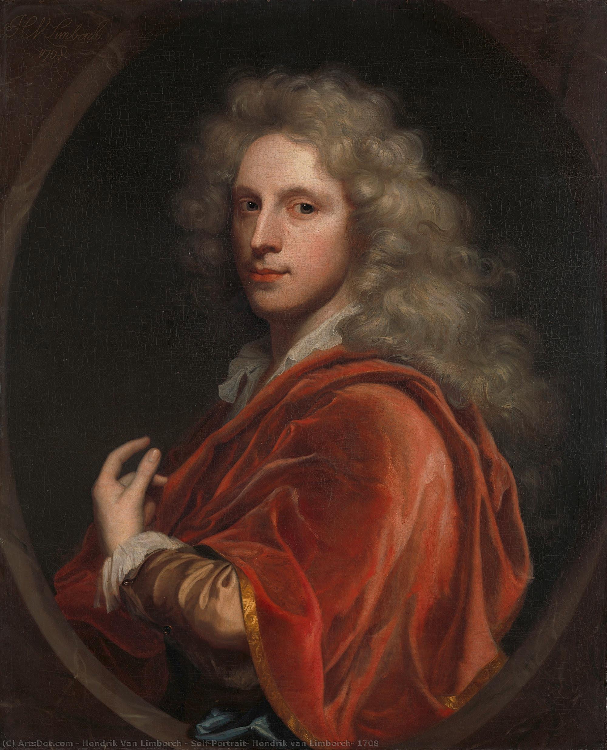 Self-portrait, Hendrik Van Limborch, 1708 — Hendrik Van Limborch
