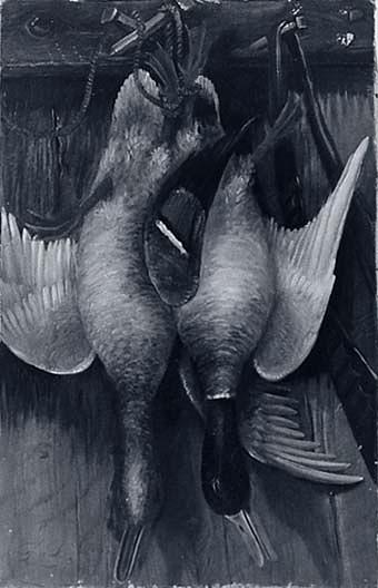 Two Dead Ducks, (painting) — Lewis L Cross