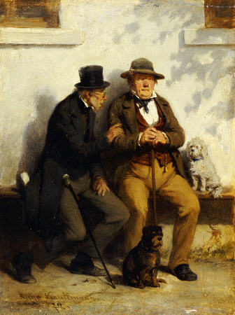 Two Men Against A Wall — Hugo Wilhelm Kauffmann