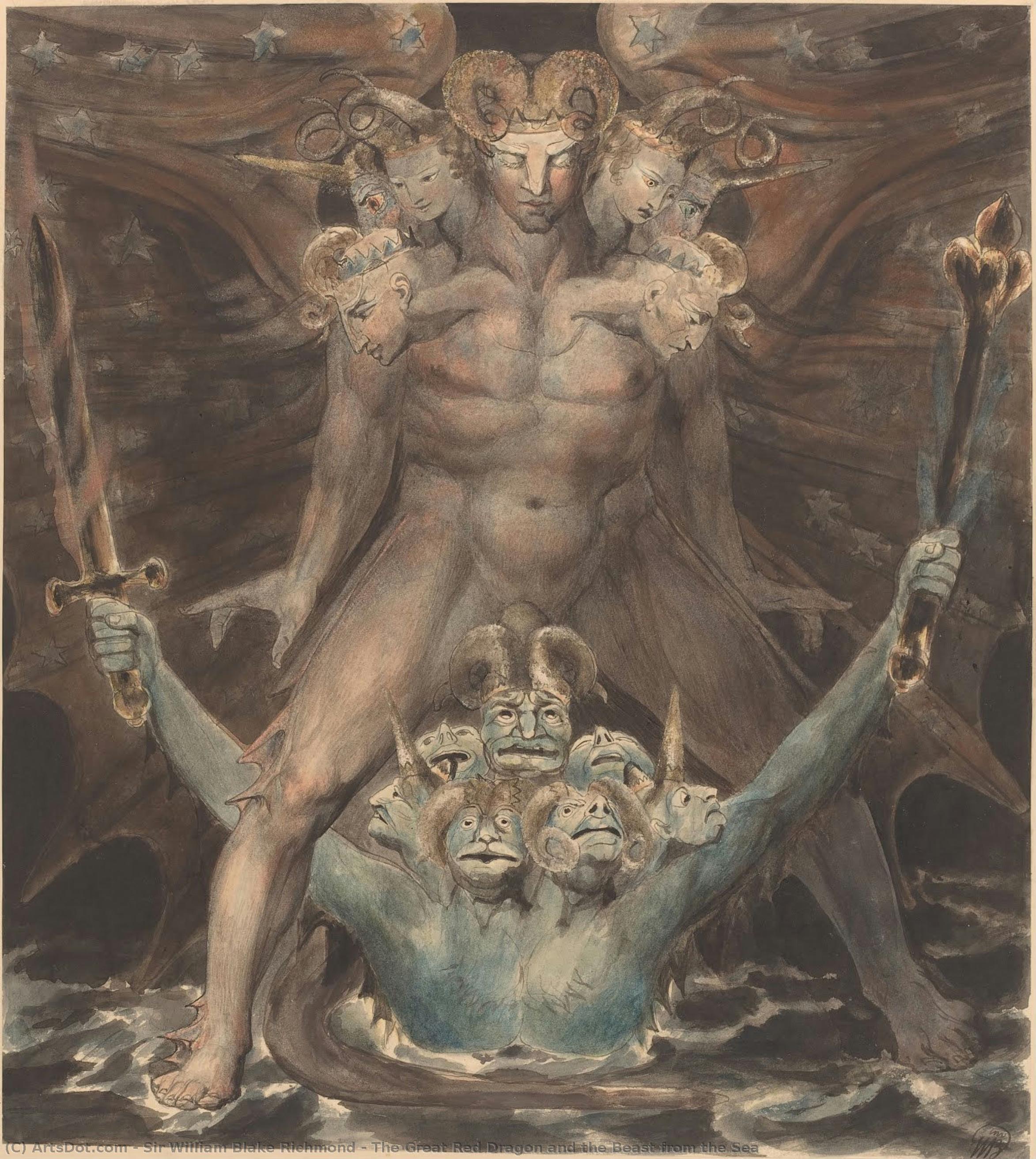 The Great Red Dragon And The Beast From The Sea — Sir William Blake Richmond