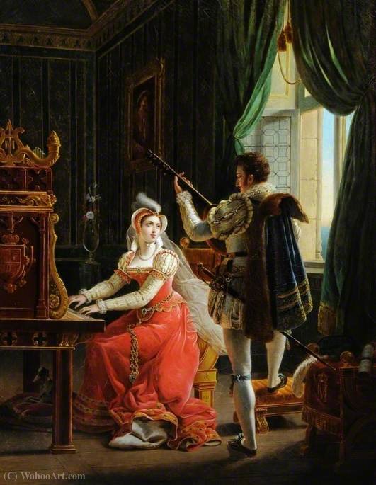 Mary, Queen Of Scots And David Rizzio — John Rogers Herbert