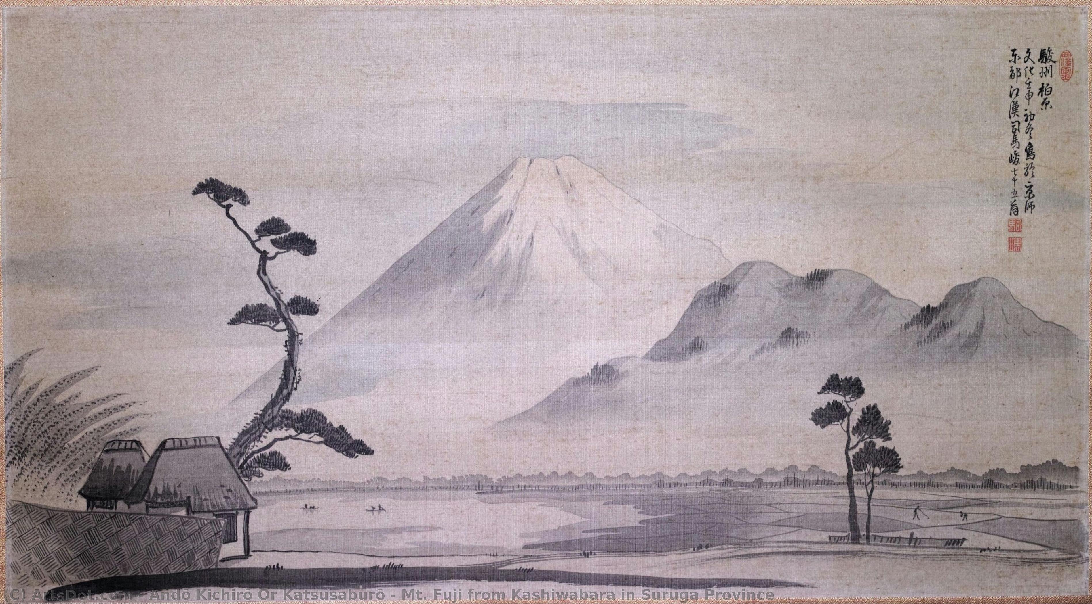 Mt. Fuji From Kashiwabara In Suruga Province — Andō Kichirō