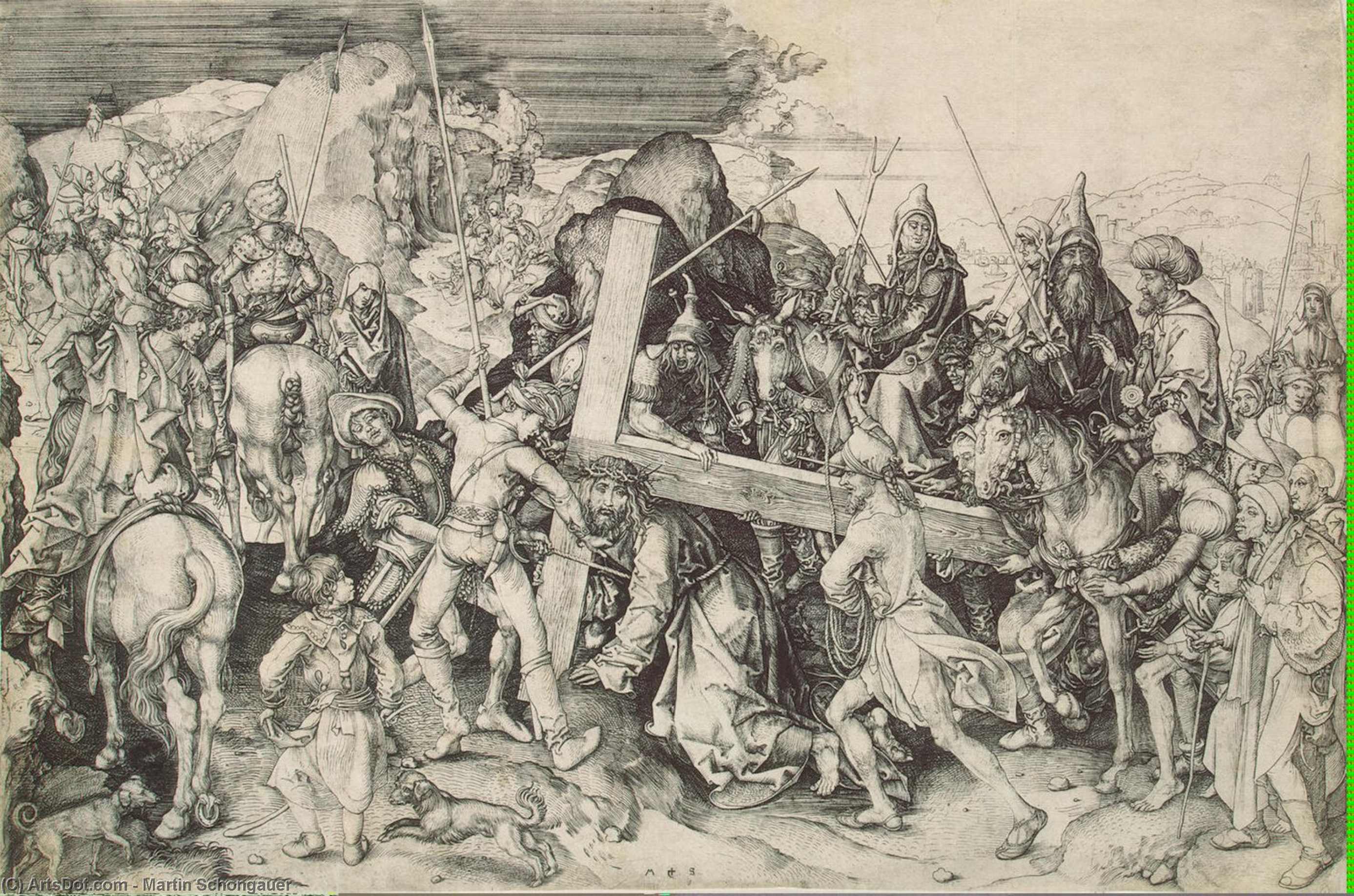 Christ Bearing His Cross — Martin Schongauer