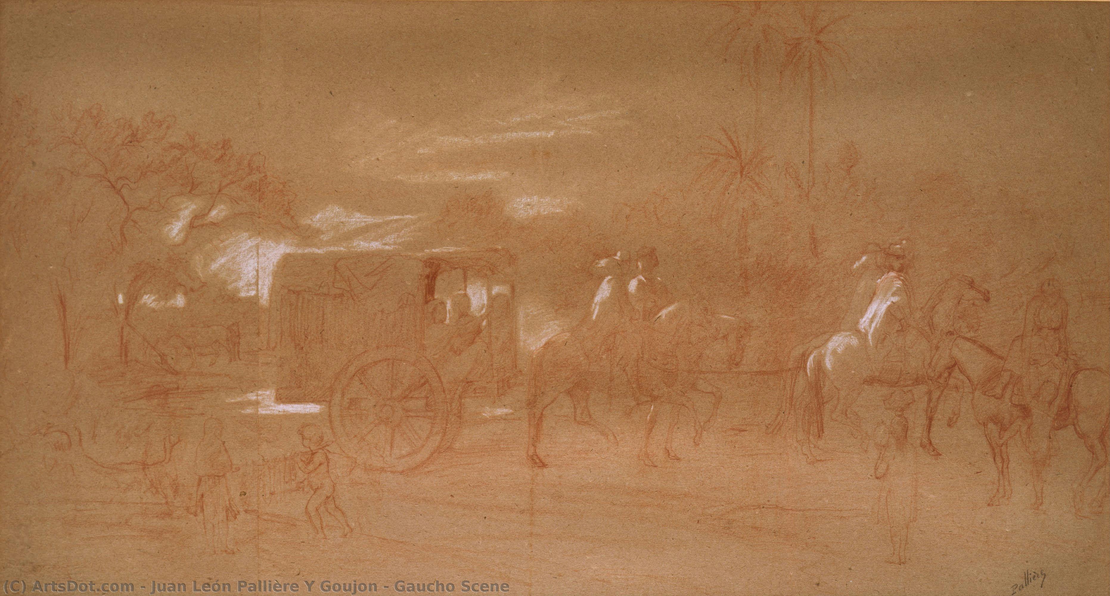 Gaucho Scene — Juan León Pallière Y Goujon