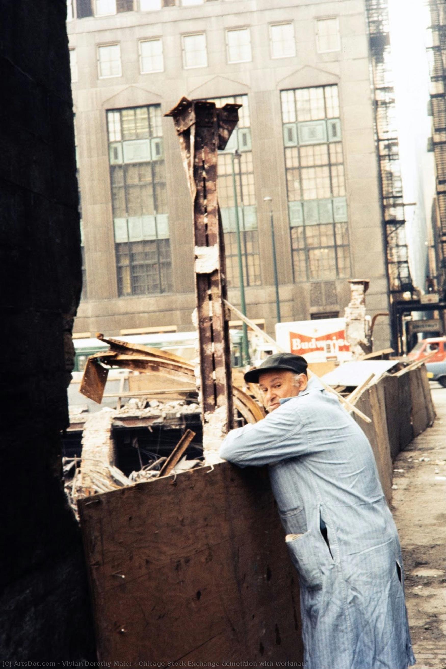 Chicago Stock Exchange Demolition With Workman — Vivian Dorothy Maier