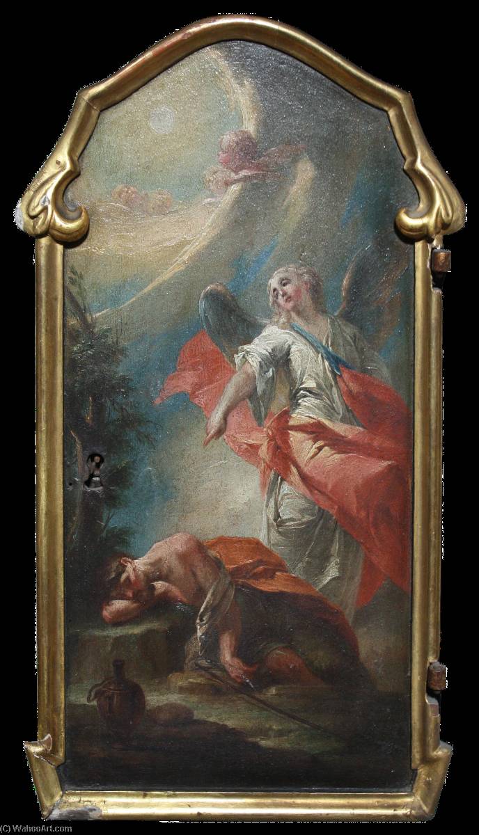 Elijah In The Desert Awakened By The Angel — Biagio Bellotti