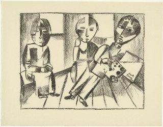 In The Studio (im Atelier) From The Periodical Kündung, Vol. 1, No. 2 (february 1921) — Lasar Segall