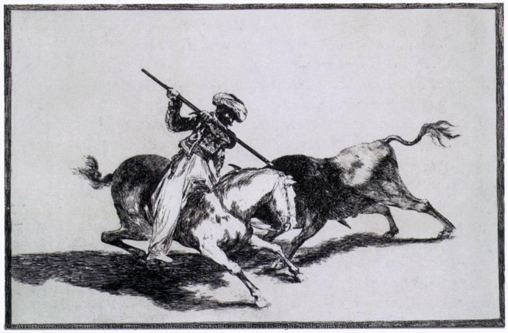 The Morisco Gazul Is The First To Fight Bulls With A Lance — Francisco José De Goya Y Lucientes