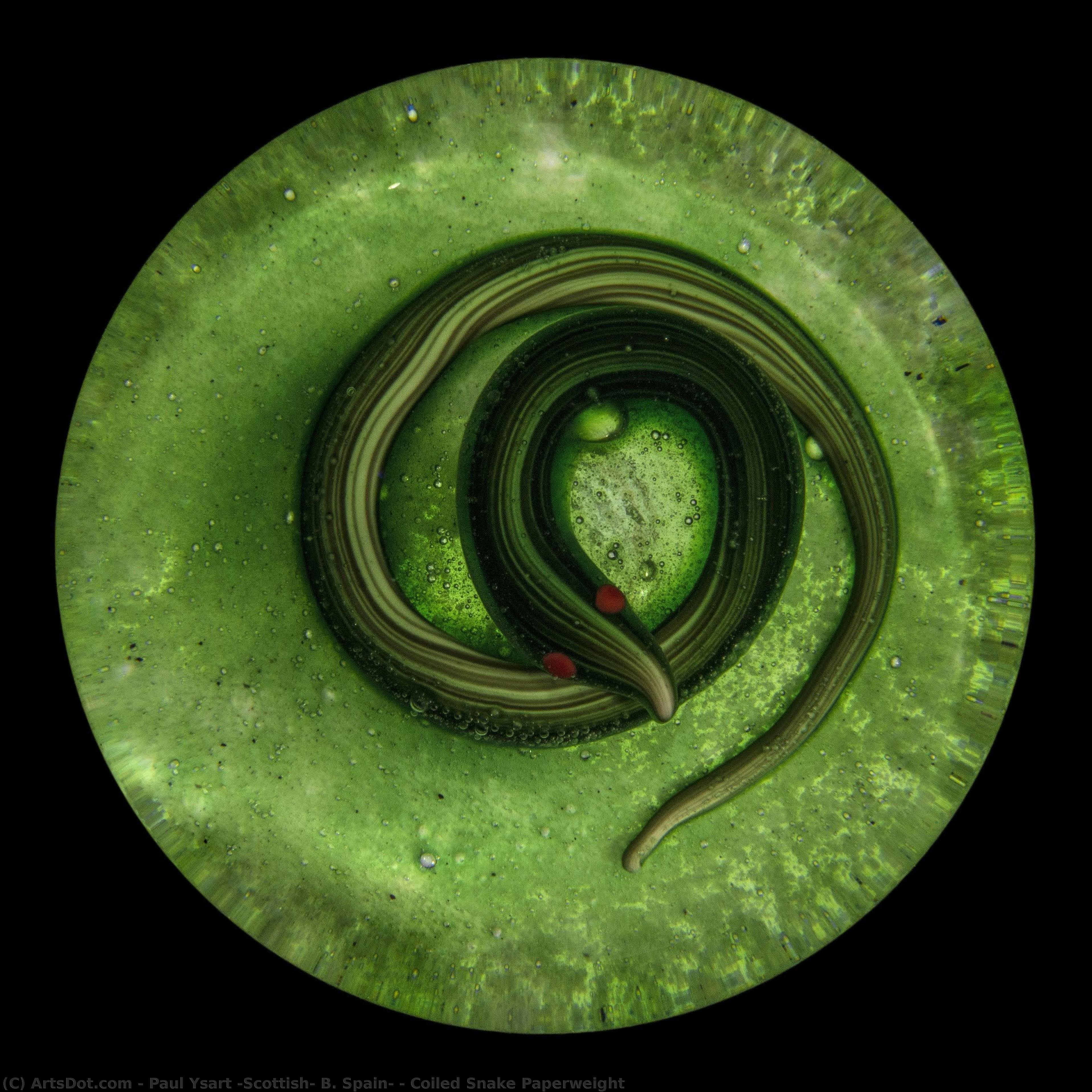 Coiled Snake Paperweight — Paul Ysart (scottish, B. Spain)