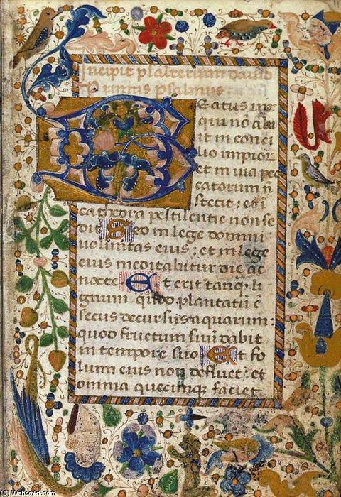 Psalter, In Latin, Illuminated Manuscript On Vellum — Vincent Clare