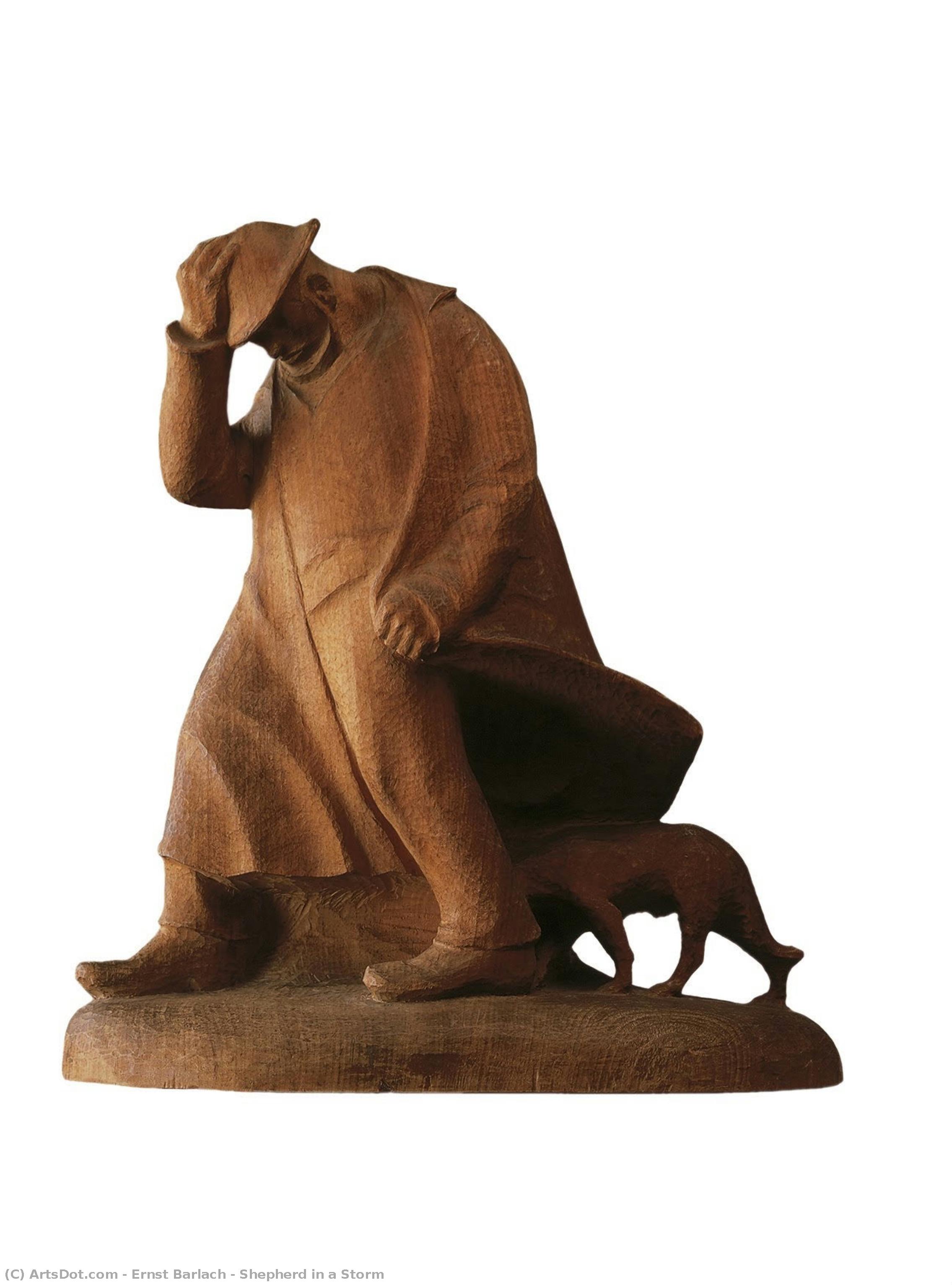 Shepherd In A Storm — Ernst Barlach