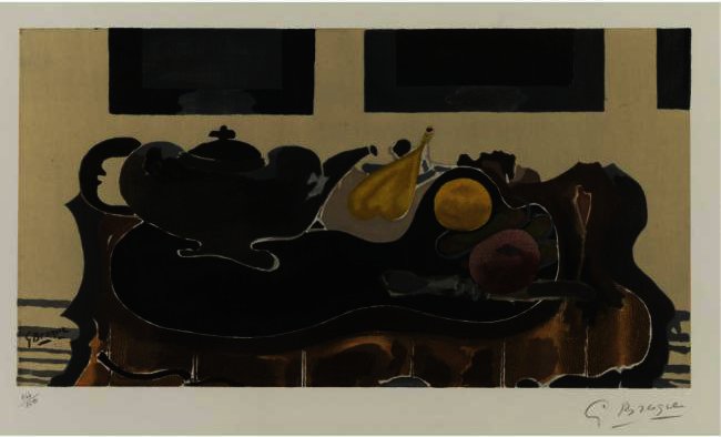 Teapot And Fruit — ジョルジュ・ブラクエ