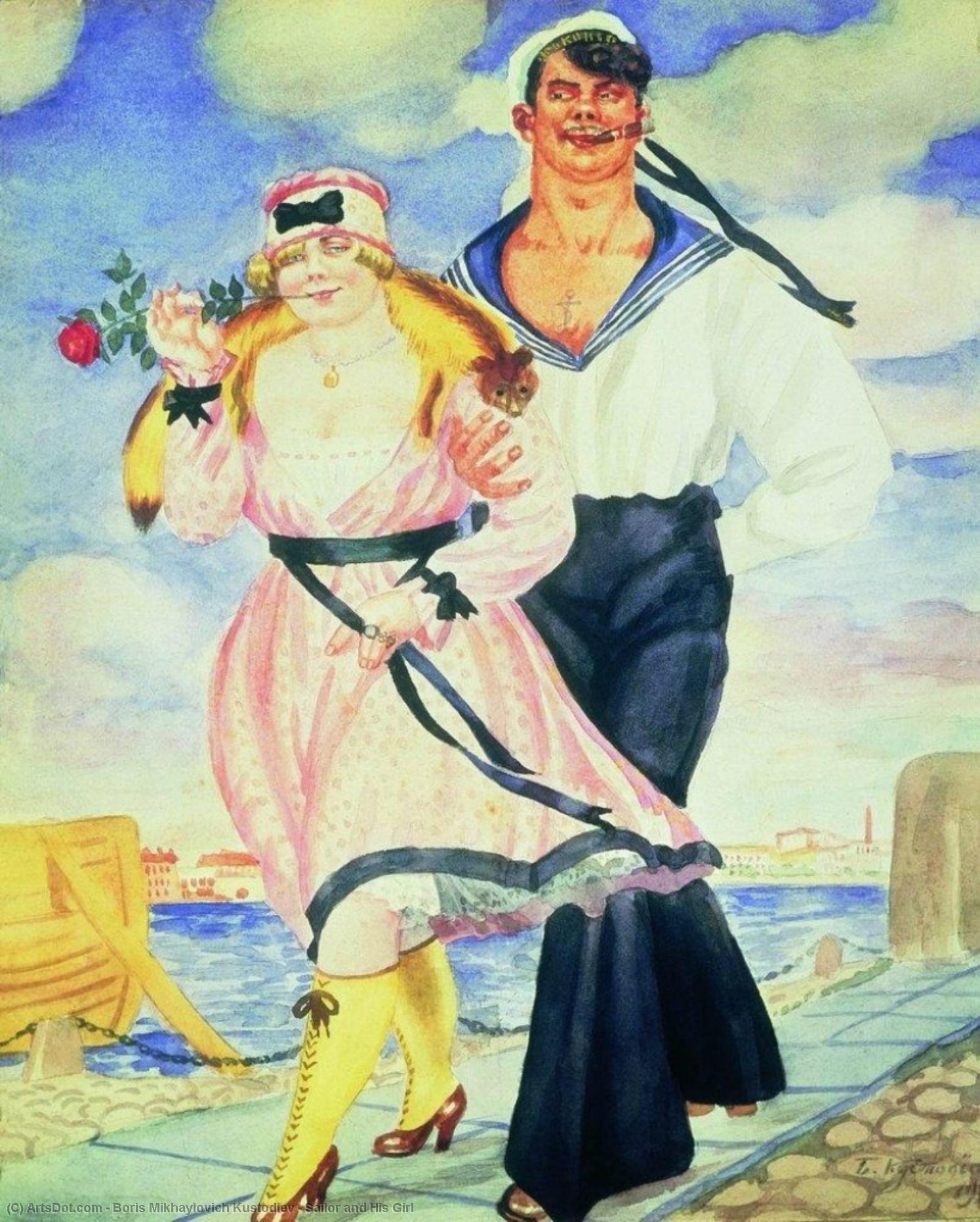 Sailor And His Girl — Boris Mikhailovich Kustodiev