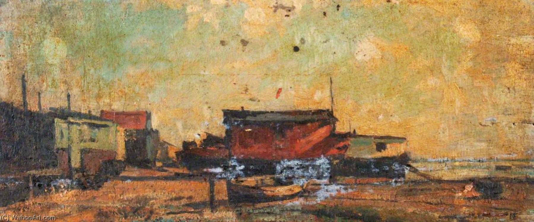 Houseboats At Milton, No.14 — Edward Robert King
