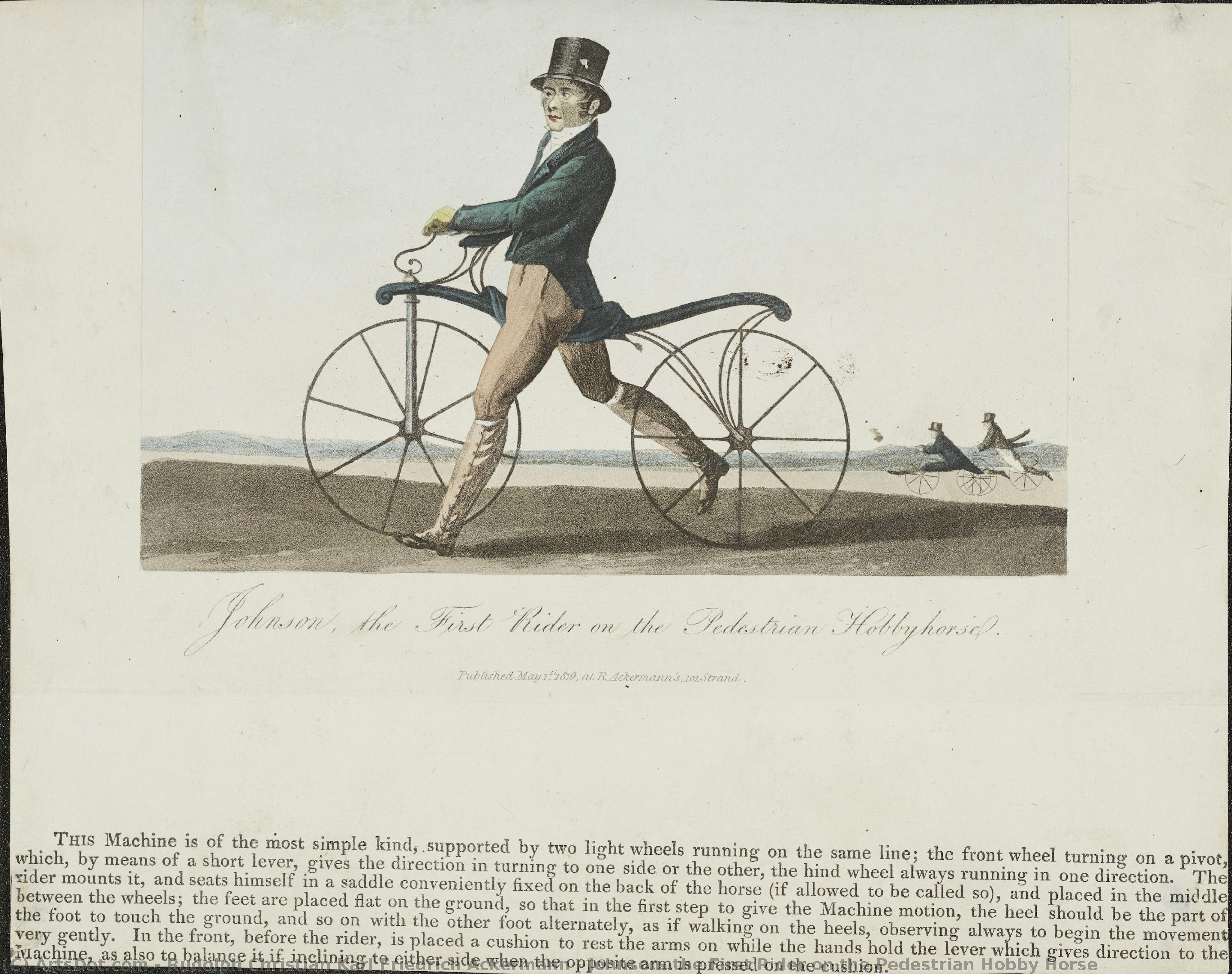 Johnson, The First Rider On The Pedestrian Hobby Horse — Rudolph Christian Karl Friedrich Ackermann