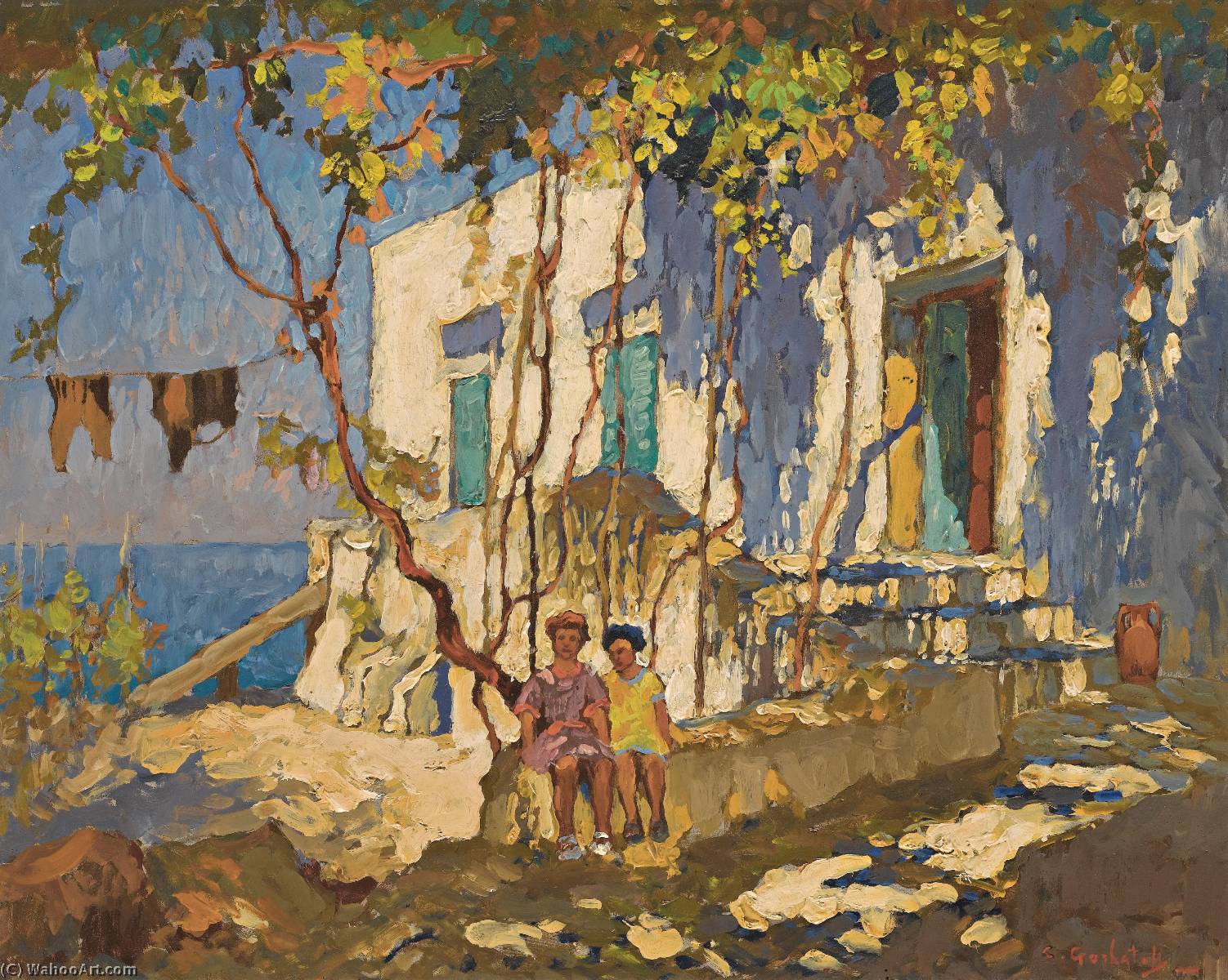 Resting In The Shade, Capri — Konstantin Ivanovich Gorbatov