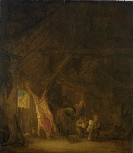 Depecement Du Porc — Ostade Isaack Van