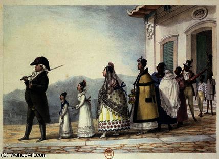 A Government Employee Leaving Home With His Family — Jean-baptiste Debret