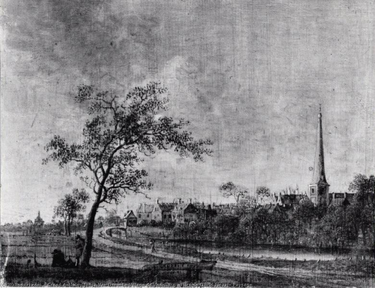 Le Village De Voorburg (titre De David Fiozzi) Paysage — Anthonie Jansz Van Der Croos