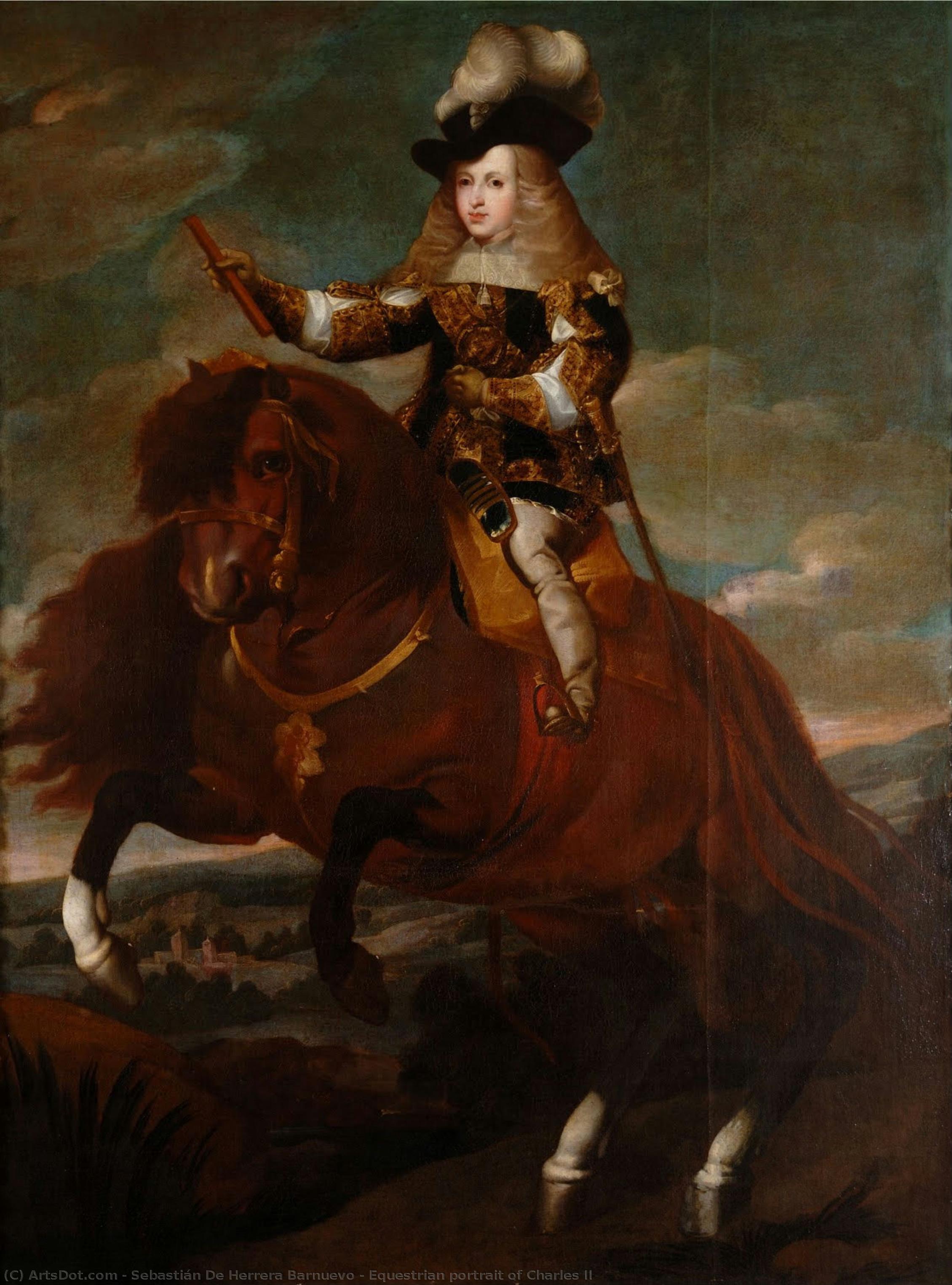 Equestrian Portrait Of Charles Ii — Sebastián De Herrera Barnuevo