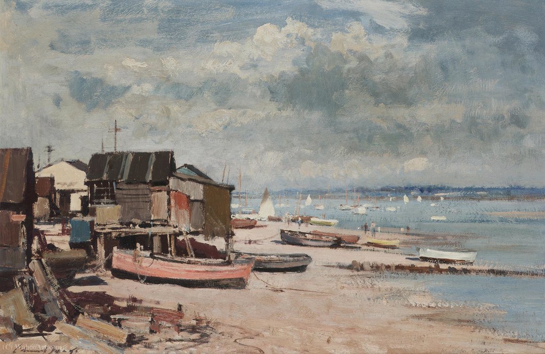 Boat Sheds At Felixtowe Ferry, Suffolk — Edward Seago